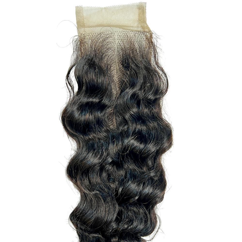 Mane Goals Brazilian Deep Wave 2x6 Transparent Closure