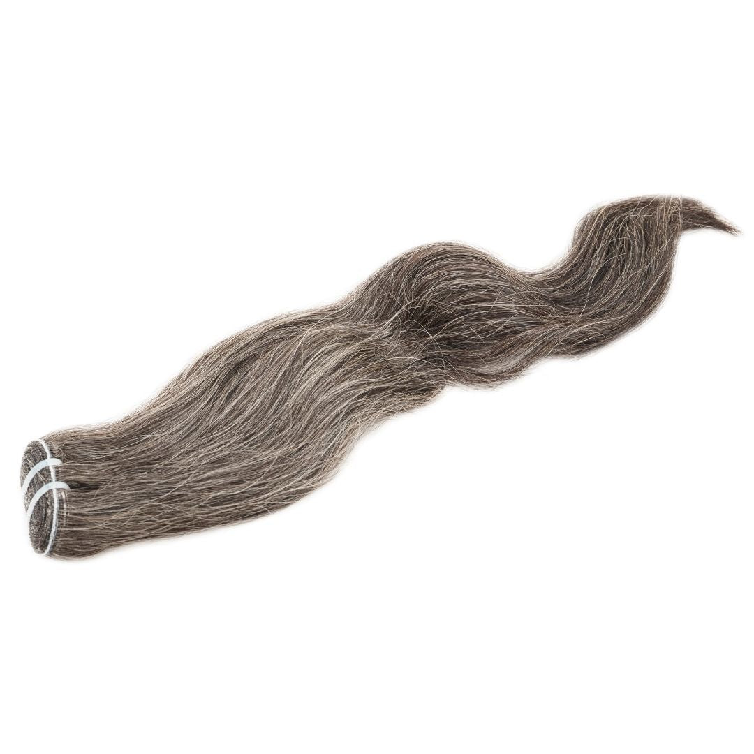 Mane Goals Vietnamese Natural Gray Hair Extensions