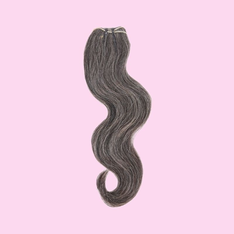 Mane Goals Vietnamese Natural Gray Hair Extensions